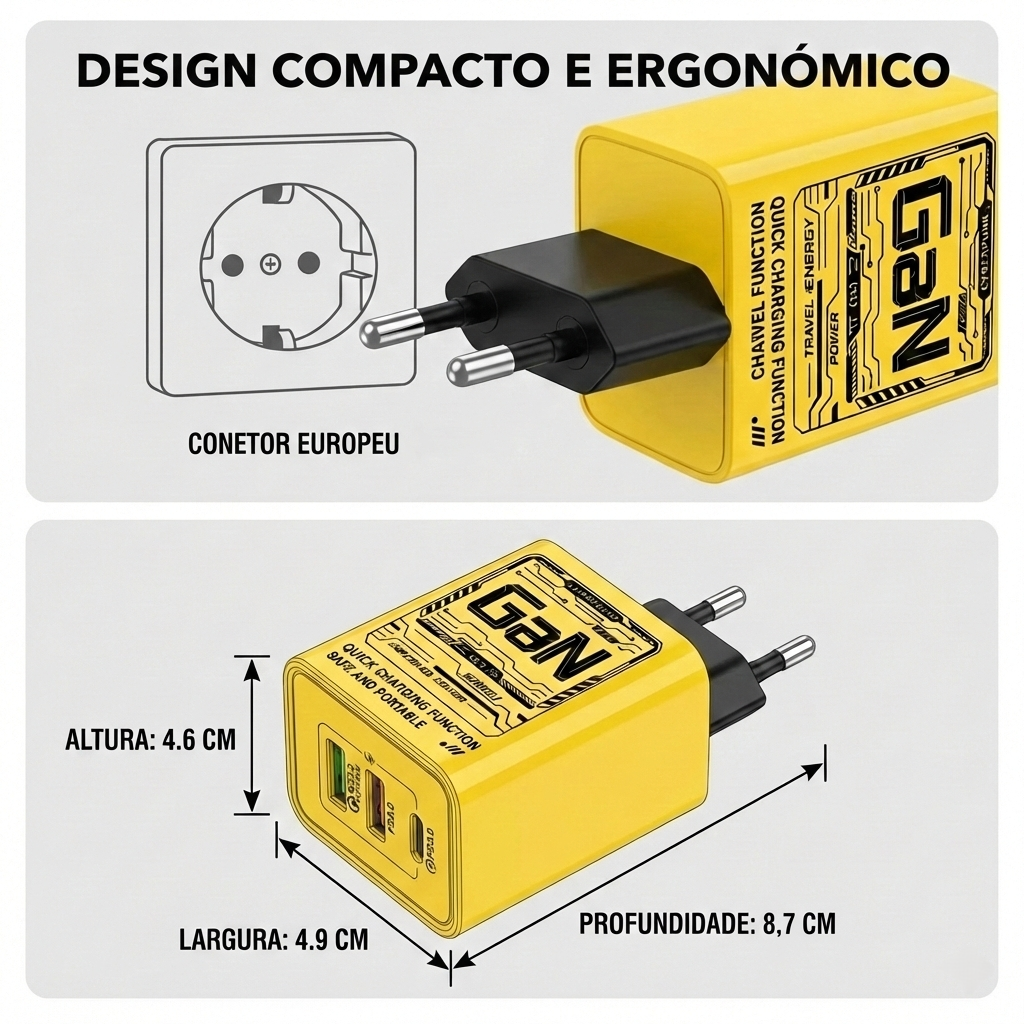 MaxCharge Pro – Carregador USB-C ultrarrápido