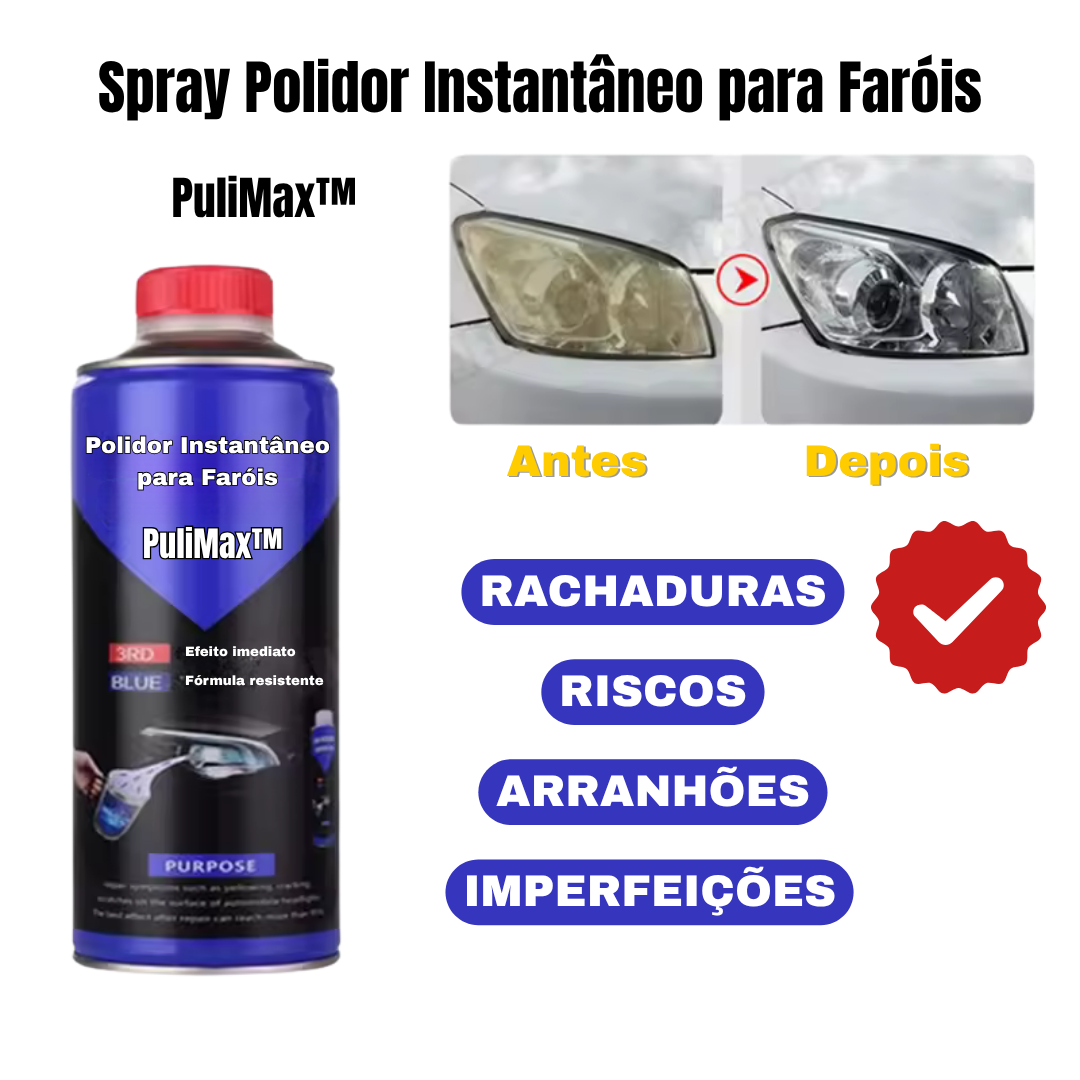 PuliMax™ | Spray Polidor Instantâneo para Faróis