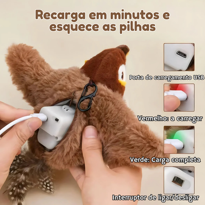 FlappyBird: Pássaro Voador de Brinquedo para Gatos