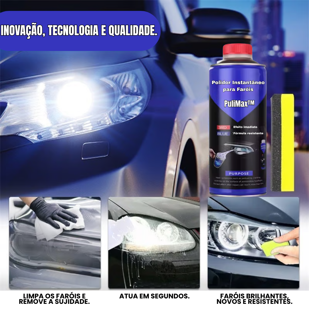 PuliMax™ | Spray Polidor Instantâneo para Faróis