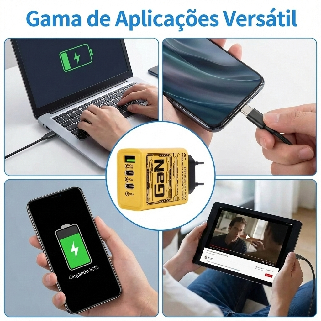 MaxCharge Pro – Carregador USB-C ultrarrápido