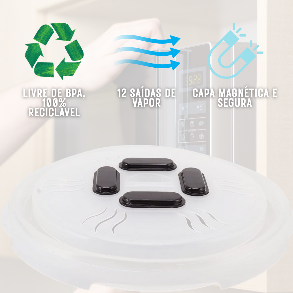 MagnetTap | Tampa magnética para micro-ondas